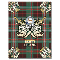 Scott Brown Ancient Tartan Gold Courage Symbol Blanket