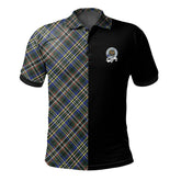 Scott Green Modern Tartan Polo Shirt Half of Me - Cross Style