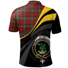 Seton Tartan Polo Shirt - Royal Coat Of Arms Style