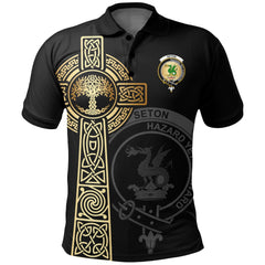 Seton Clan Unisex Polo Shirt - Celtic Tree Of Life