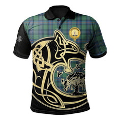 Shaw Ancient Tartan Polo Shirt Viking Wolf
