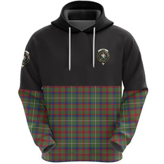 Shaw Green Modern Clan Half Of Tartan Hoodie