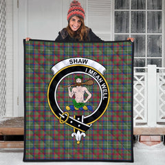 Shaw Green Modern Tartan Crest Quilt