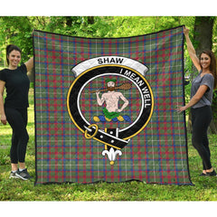 Shaw Green Modern Tartan Crest Quilt