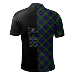 Shaw Modern Tartan Polo Shirt Half of Me - Cross Style