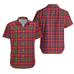 Shaw Red Modern Tartan Hawaiian Shirt