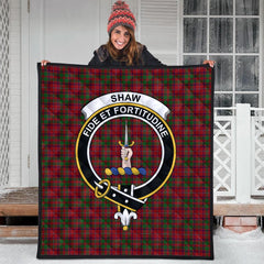 Shaw of Tordarroch Red Dress Tartan Crest Quilt