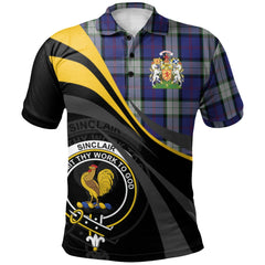 Sinclair Dress Tartan Polo Shirt - Royal Coat Of Arms Style