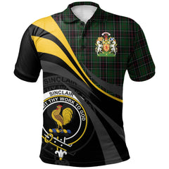 Sinclair Hunting 01 Tartan Polo Shirt - Royal Coat Of Arms Style
