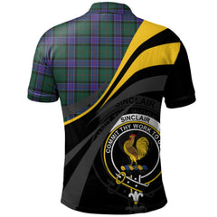 Sinclair Hunting Modern Tartan Polo Shirt - Royal Coat Of Arms Style
