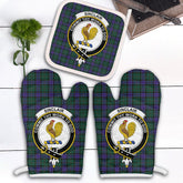 Sinclair Hunting Modern Tartan Crest Oven Mitt And Pot Holder (2 Oven Mitts + 1 Pot Holder)