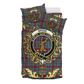 Spens (Spence) Tartan Crest Bedding Set - Golden Thistle Style