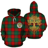 Stewart Atholl Modern Tartan Hoodie - Tree Of Life