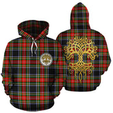 Stewart Black Tartan Hoodie - Tree Of Life