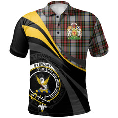 Stewart Dress Tartan Polo Shirt - Royal Coat Of Arms Style