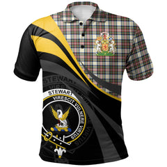 Stewart Dress Ancient Tartan Polo Shirt - Royal Coat Of Arms Style