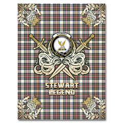 Stewart Dress Ancient Tartan Gold Courage Symbol Blanket