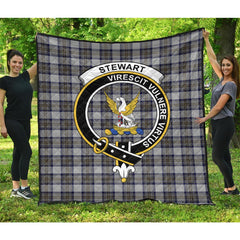 Stewart Dress Blue Tartan Crest Quilt