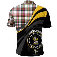 Stewart Dress Modern Tartan Polo Shirt - Royal Coat Of Arms Style
