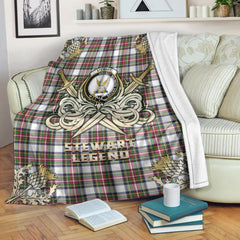 Stewart Dress Modern Tartan Gold Courage Symbol Blanket