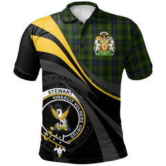 Stewart Hunting Tartan Polo Shirt - Royal Coat Of Arms Style