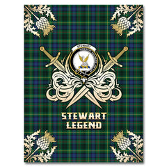 Stewart Hunting Modern Tartan Gold Courage Symbol Blanket