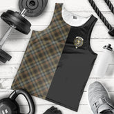 Stewart Hunting Weathered Tartan Crest Men's Tank Top - Cross Style