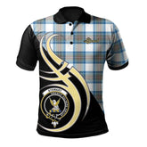 Stewart Muted Blue Tartan Polo Shirt - Believe In Me Style