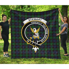 Stewart Old Tartan Crest Quilt