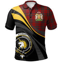 Stewart of Appin 03 Tartan Polo Shirt - Royal Coat Of Arms Style