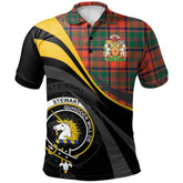 Stewart of Appin Ancient Tartan Polo Shirt - Royal Coat Of Arms Style