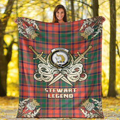 Stewart of Appin Ancient Tartan Gold Courage Symbol Blanket