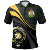 Stewart of Appin Hunting Tartan Polo Shirt - Royal Coat Of Arms Style