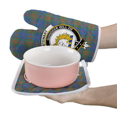 Stewart Of Appin Hunting Ancient Tartan Crest Oven Mitt And Pot Holder (2 Oven Mitts + 1 Pot Holder)