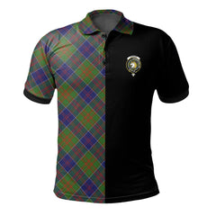 Stewart of Appin Hunting Modern Tartan Polo Shirt Half of Me - Cross Style