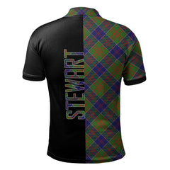 Stewart of Appin Hunting Modern Tartan Polo Shirt Half of Me - Cross Style