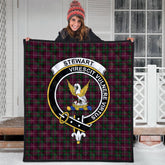 Stewart of Bute Hunting Tartan Crest Quilt