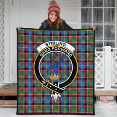 Stirling Bannockburn Tartan Crest Quilt