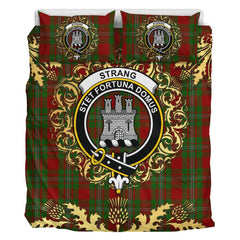Strange Tartan Crest Bedding Set - Golden Thistle Style