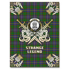 Strange of Balkaskie Tartan Gold Courage Symbol Blanket