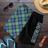 Sutherland Old Ancient Tartan Crest Men's Short - Cross Style