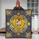Taylor Weathered Tartan Crest Premium Quilt - Gold Thistle Style