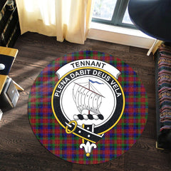 Tennant Tartan Crest Round Rug