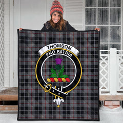 Thompson Grey Tartan Crest Quilt