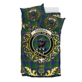 Turnbull Hunting 02 Tartan Crest Bedding Set - Golden Thistle Style