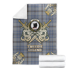 Tweedie Tartan Gold Courage Symbol Blanket