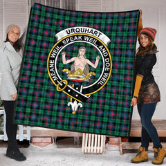 Urquhart Broad Red Ancient Tartan Crest Quilt