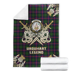 Urquhart Modern Tartan Gold Courage Symbol Blanket