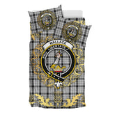 Wallace Dress Tartan Crest Bedding Set - Golden Thistle Style
