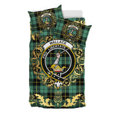 Wallace Hunting Ancient Tartan Crest Bedding Set - Golden Thistle Style